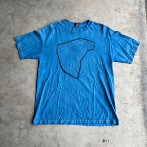 Vtg 90s Famous Stars & Straps Tee Blue y2k mens size L